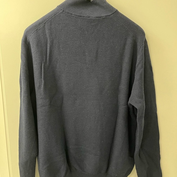 Polo by Ralph Lauren Size XL, 1/4 Zip Sweater 100% Pina Cotton, GUC. Navy Blue - Picture 7 of 15